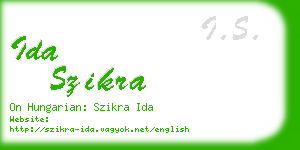 ida szikra business card